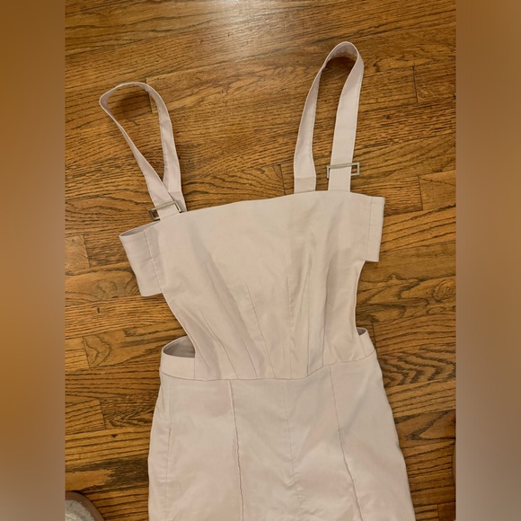 Jonathan Simkhai Jumpsuit size 4 light pink cut out overall style nwot - Picture 3 of 10